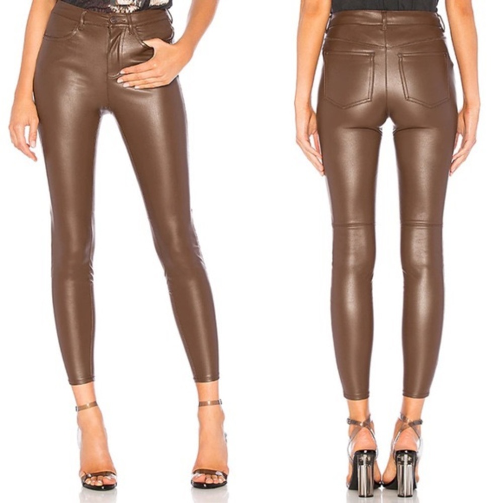 Free People brown leather pants!